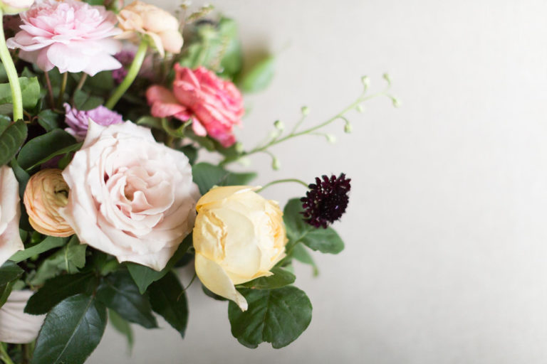 A bouquet of garden roses
