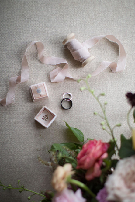 Wedding rings in a small box