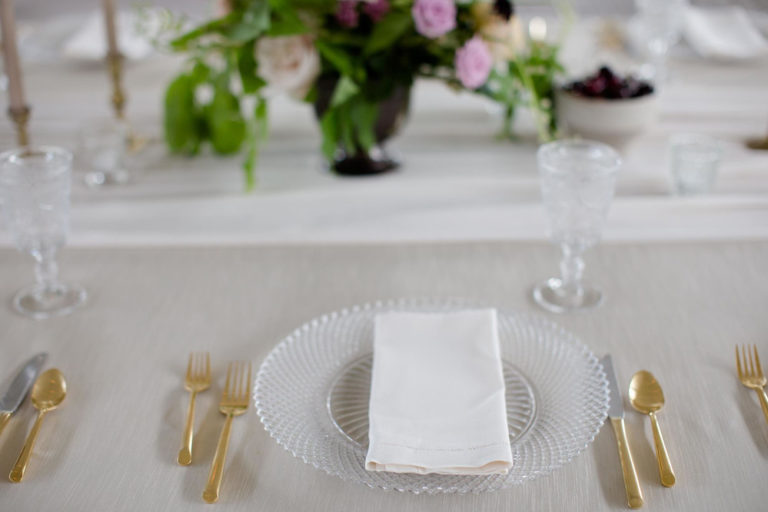 A place setting at the reception