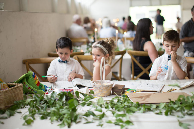 Guests at their tables